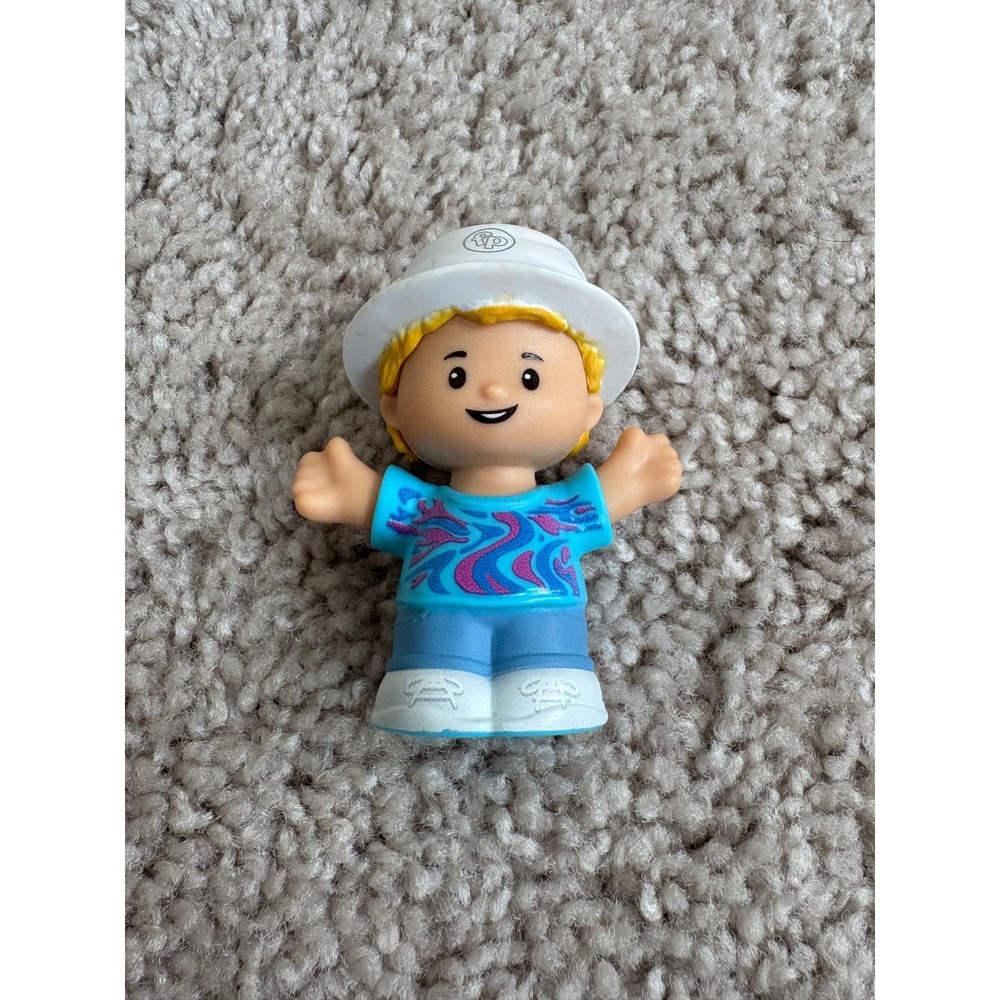 Fisher-Price Little People‎ Boy Tie Dye Toy with Hat Toddler Pretend Play
